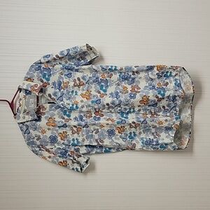 NWT Men's Quiksilver xl tall fit 100% polyester button front shirt